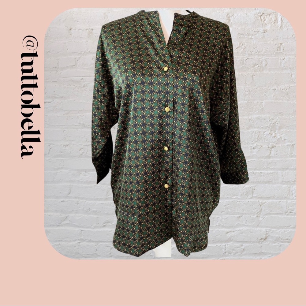 NWT Grand & Greene Printed Collarless Tunic